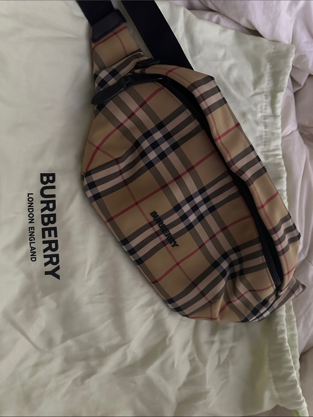 Burberry Tan Vintage Check Belt Bag